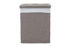 Heart of House Crochet 70 Litre Laundry Bin - Grey